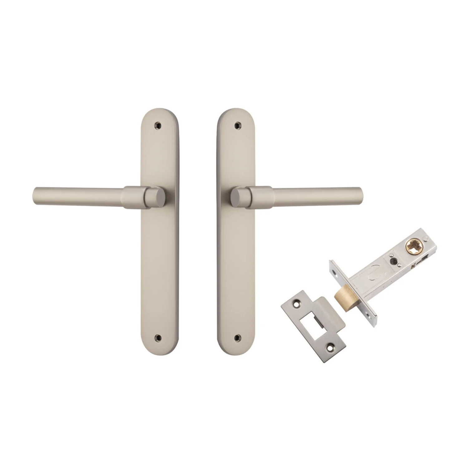 Iver Helsinki Door Lever Handle on Oval Backplate Passage Kit - Available in Various Finishes - Image 9