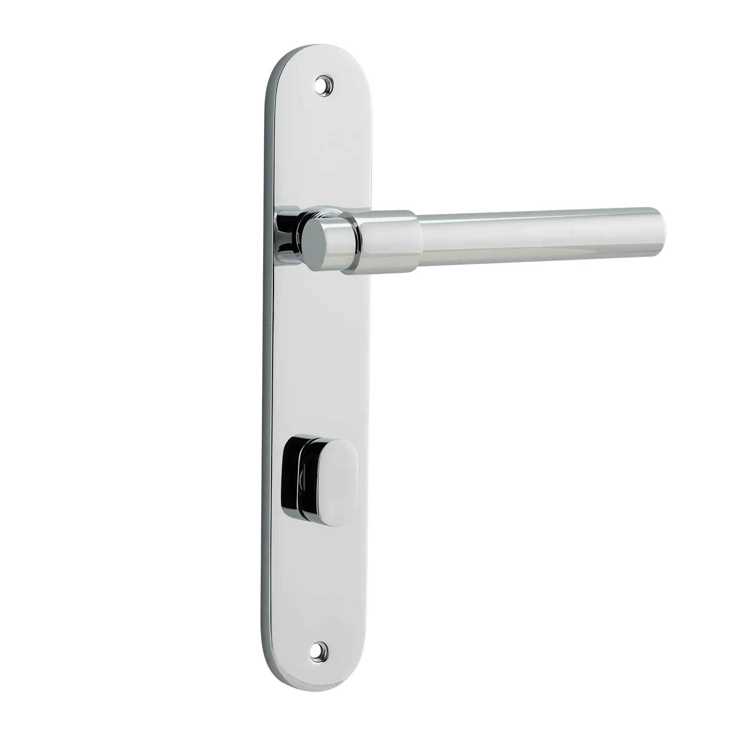 Iver Helsinki Door Lever Handle on Oval Backplate Polished Chrome - Image 4