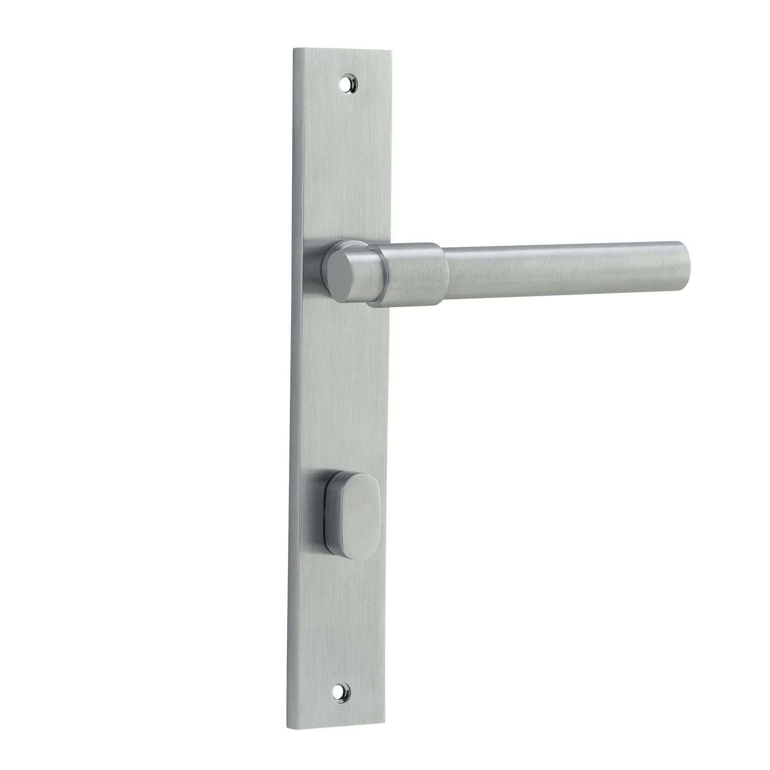 Iver Helsinki Door Lever Handle on Rectangular Backplate Brushed Chrome - Image 4
