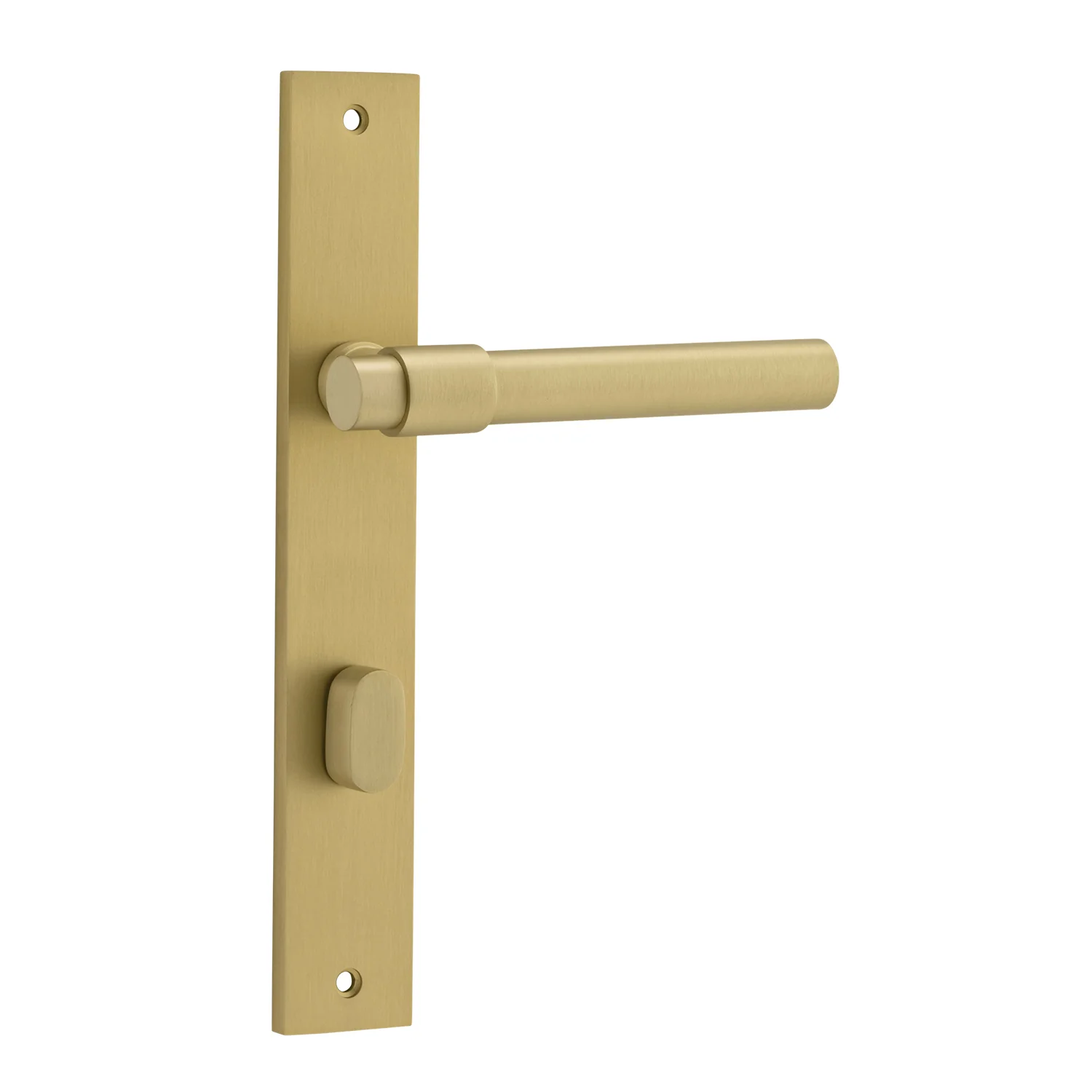 Iver Helsinki Door Lever Handle on Rectangular Backplate Brushed Gold PVD - Image 5
