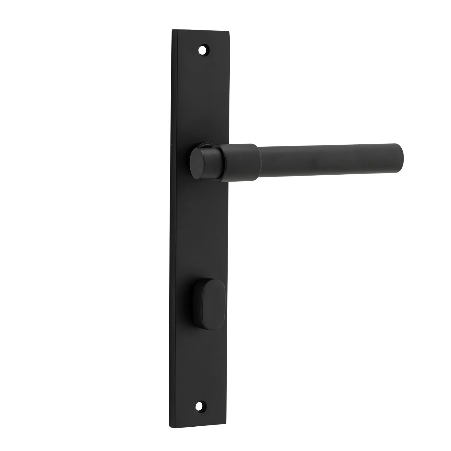 Iver Helsinki Door Lever Handle on Rectangular Backplate Matt Black - Image 4