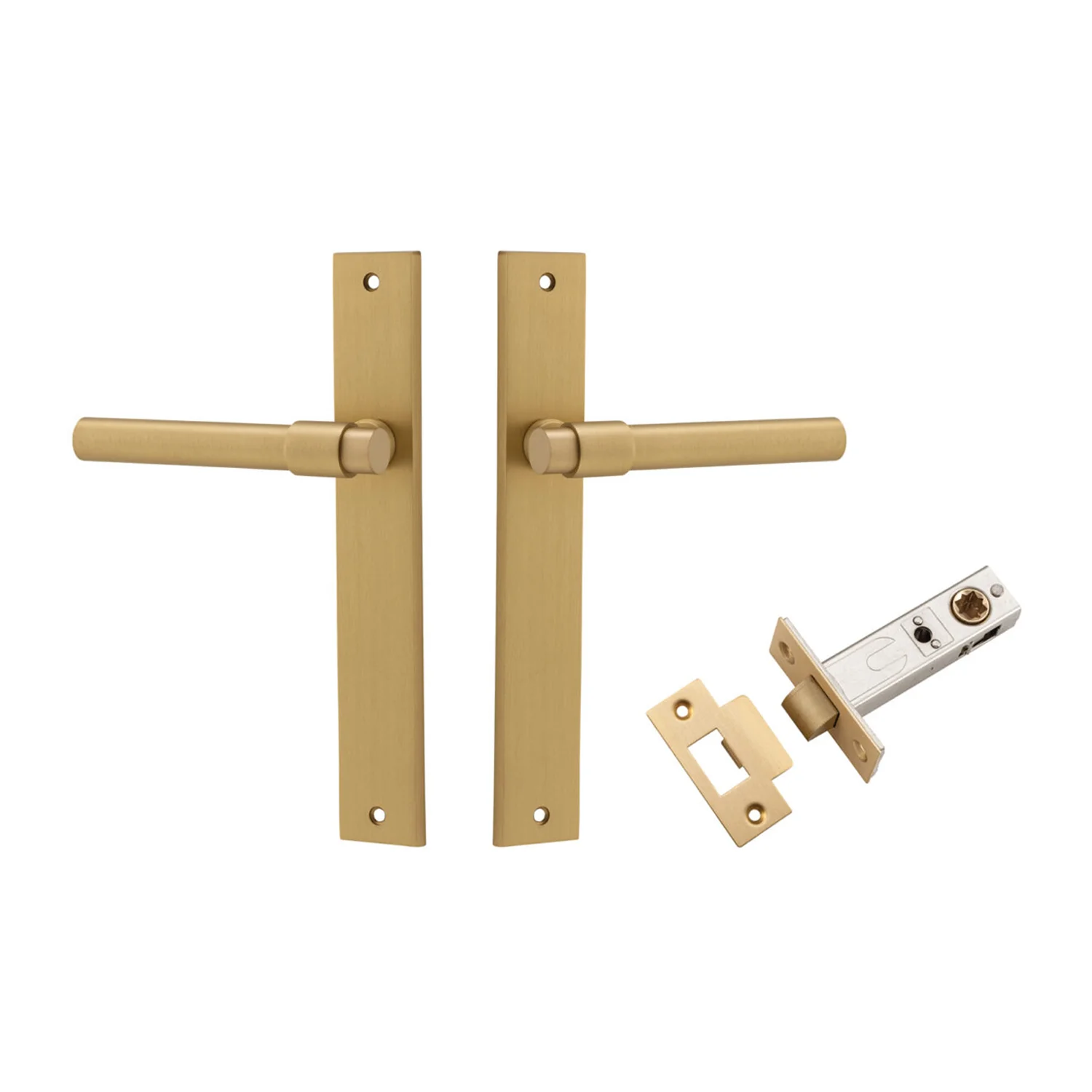 Iver Helsinki Door Lever Handle on Rectangular Backplate Passage Kit - Available in Various Finishes - Image 5