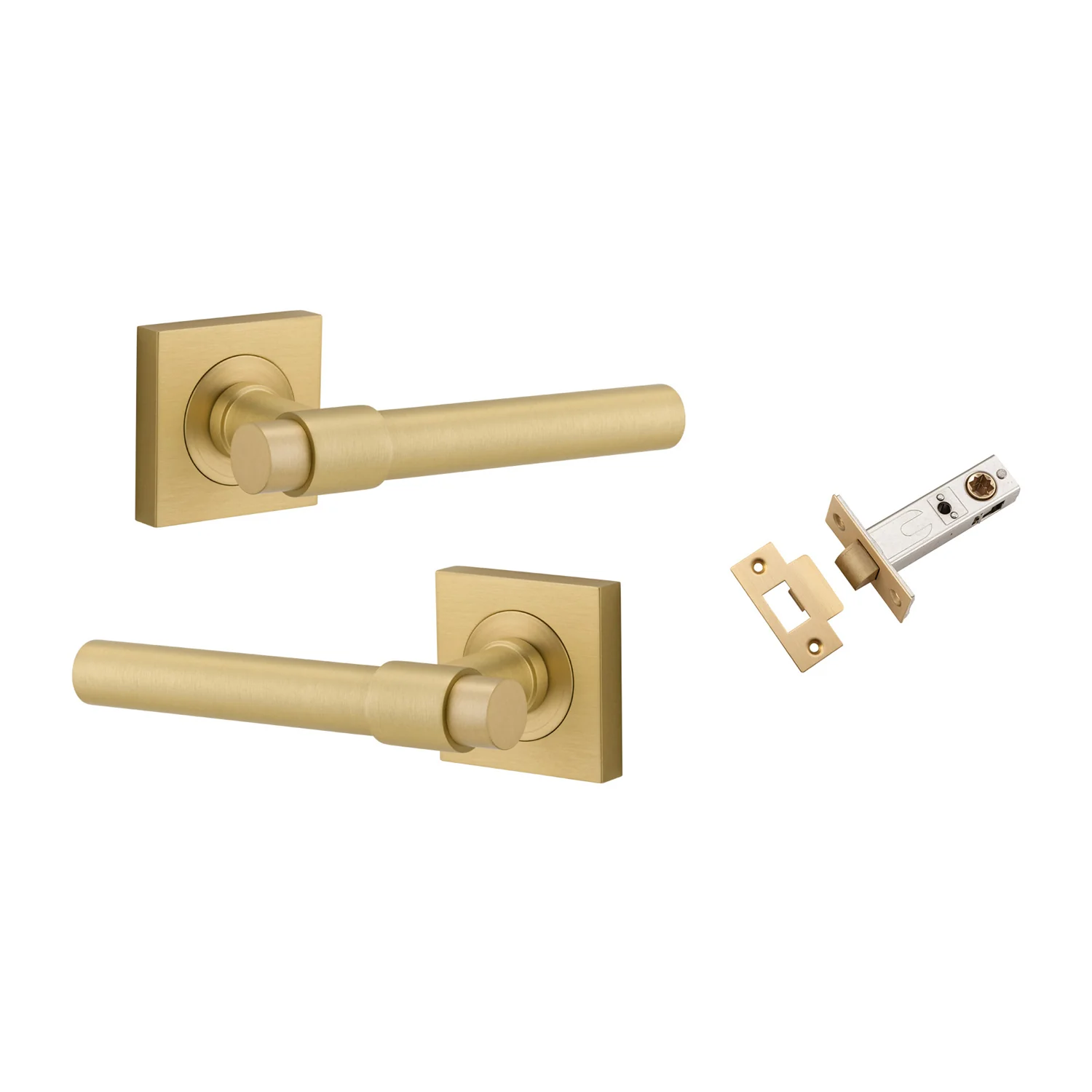 Iver Helsinki Door Lever Handle on Square Rose Passage Kit - Available in Various Finishes - Image 11