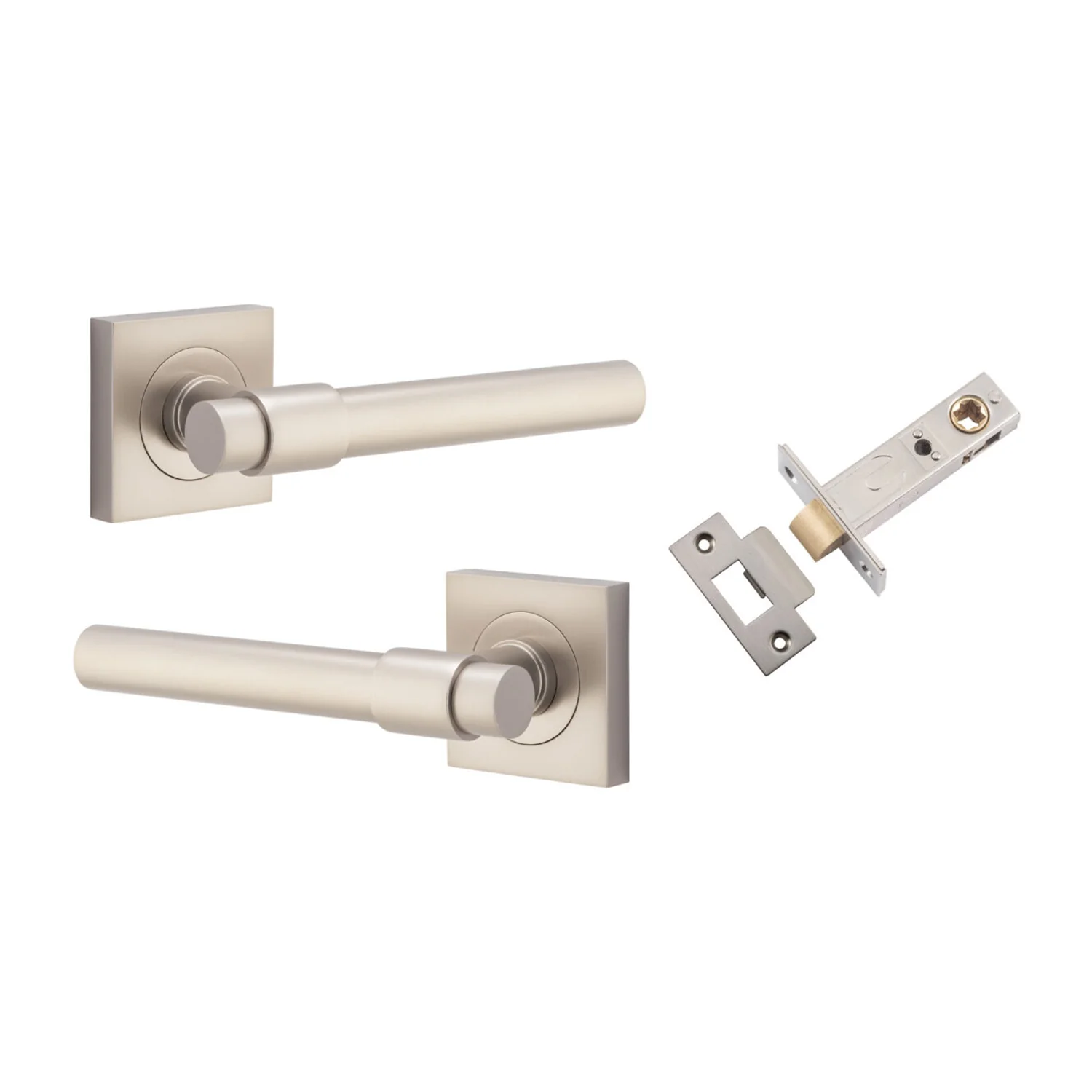 Iver Helsinki Door Lever Handle on Square Rose Passage Kit - Available in Various Finishes - Image 9
