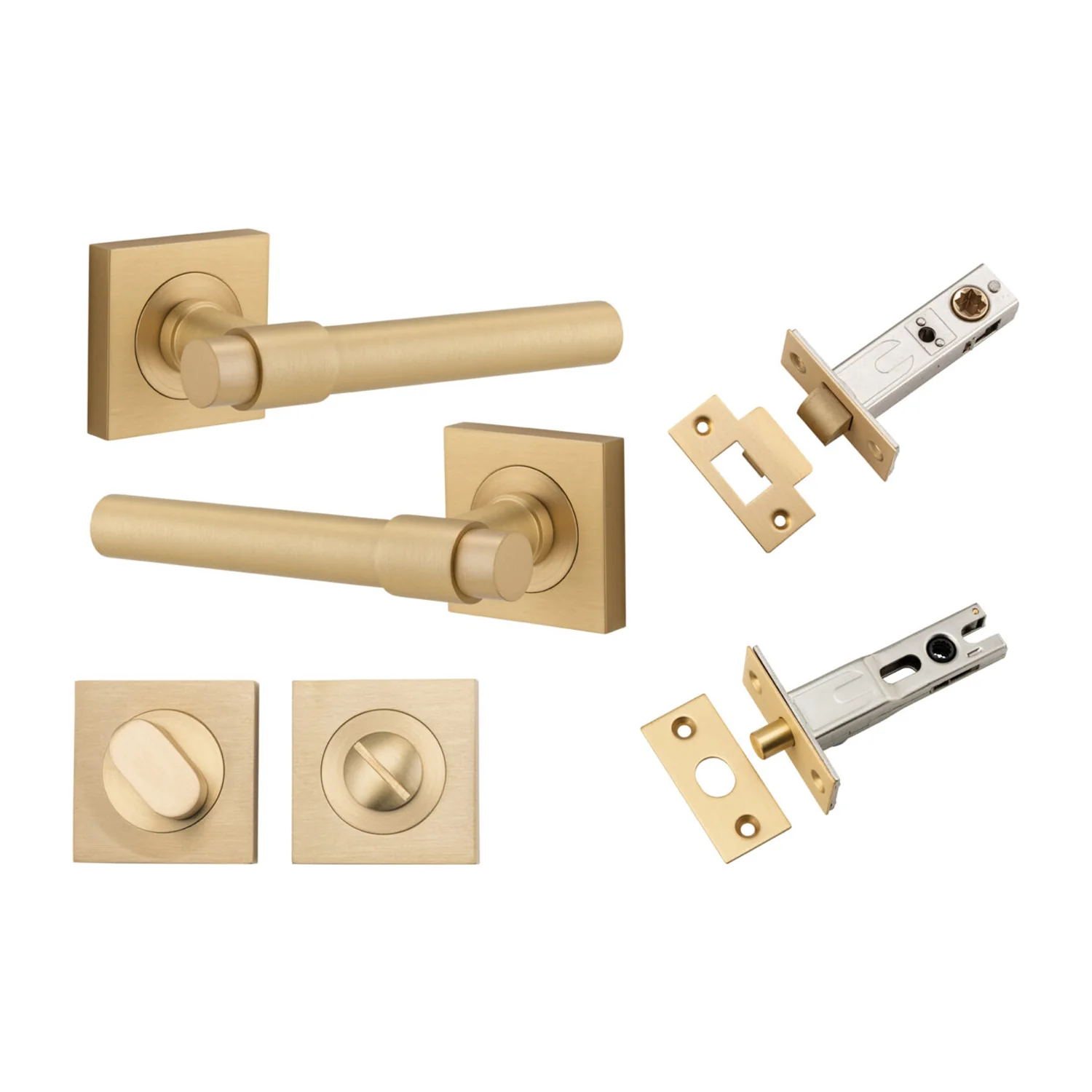 Iver Helsinki Door Lever Handle on Square Rose Privacy Kit - Available in Various Finishes - Image 7