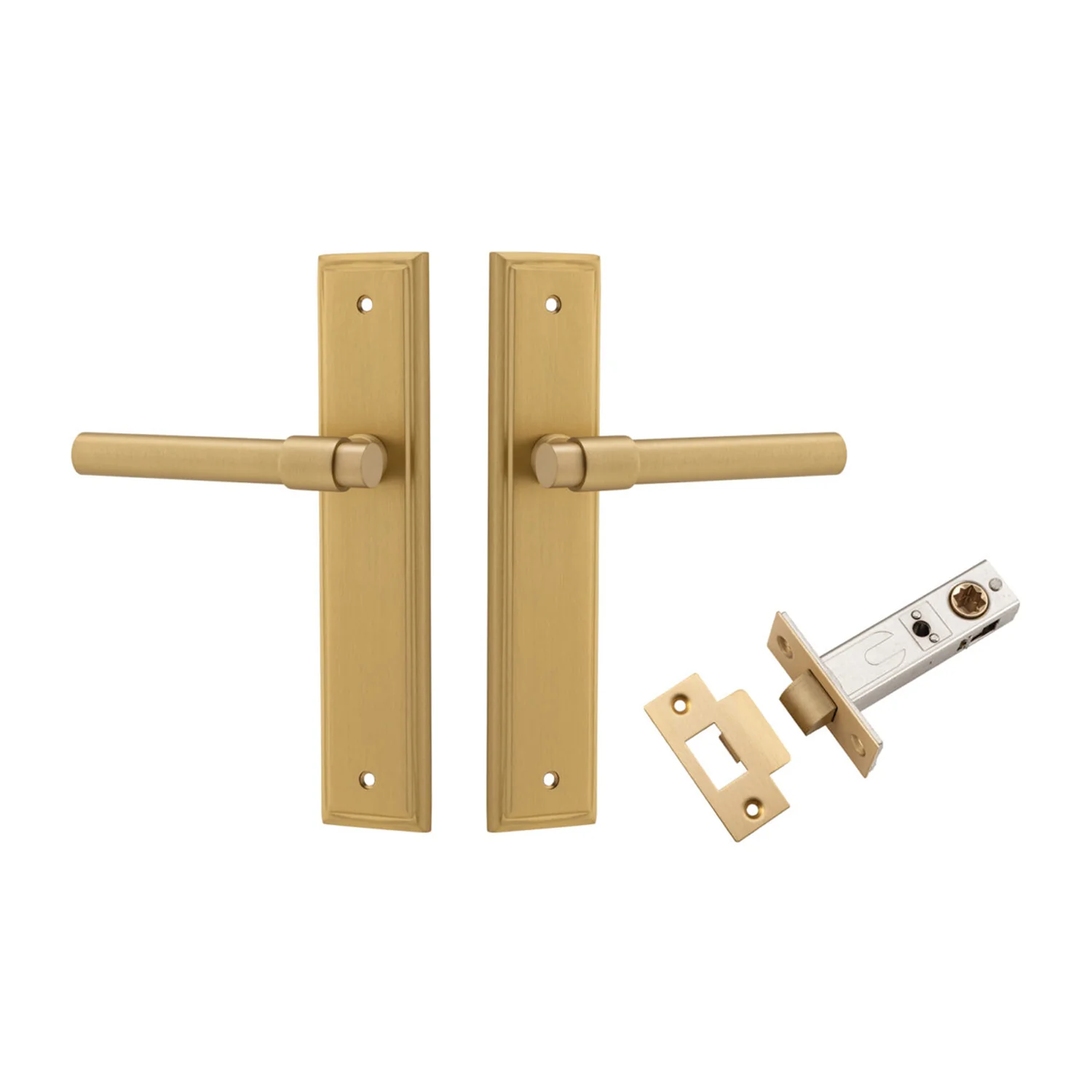 Iver Helsinki Door Lever Handle on Stepped Backplate Passage Kit - Available in Various Finishes - Image 5