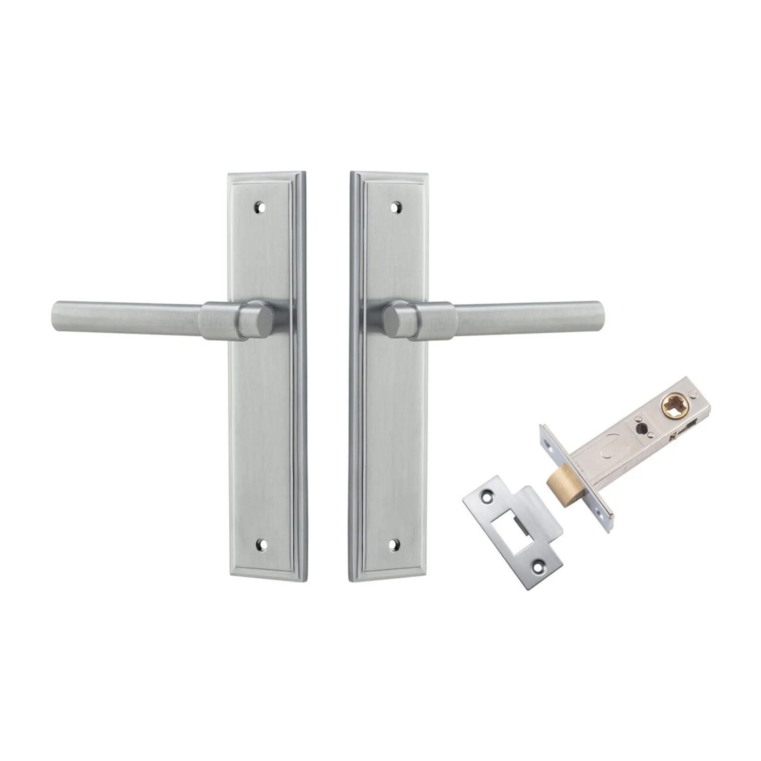 Iver Helsinki Door Lever Handle on Stepped Backplate Passage Kit - Available in Various Finishes - Image 6