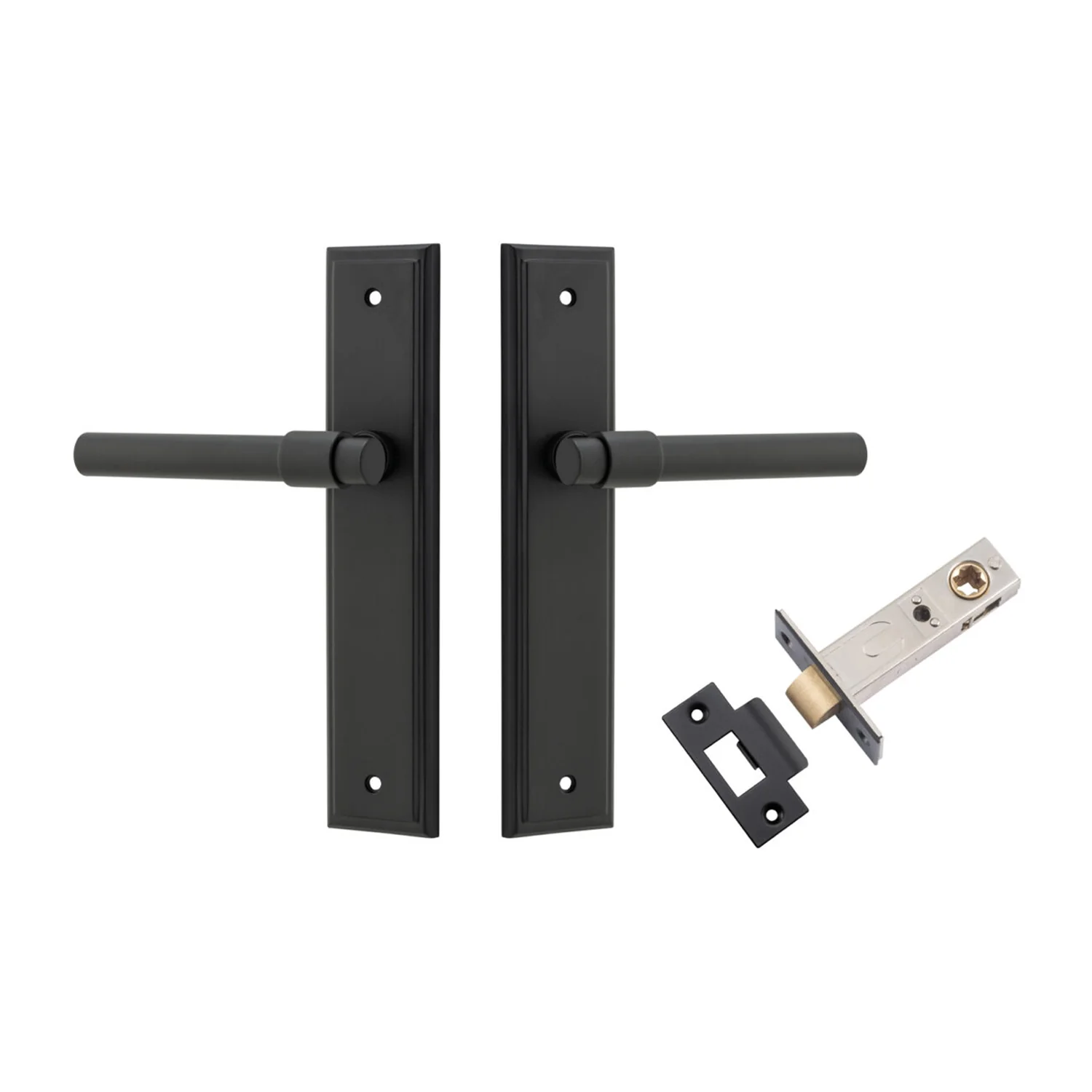 Iver Helsinki Door Lever Handle on Stepped Backplate Passage Kit - Available in Various Finishes - Image 7