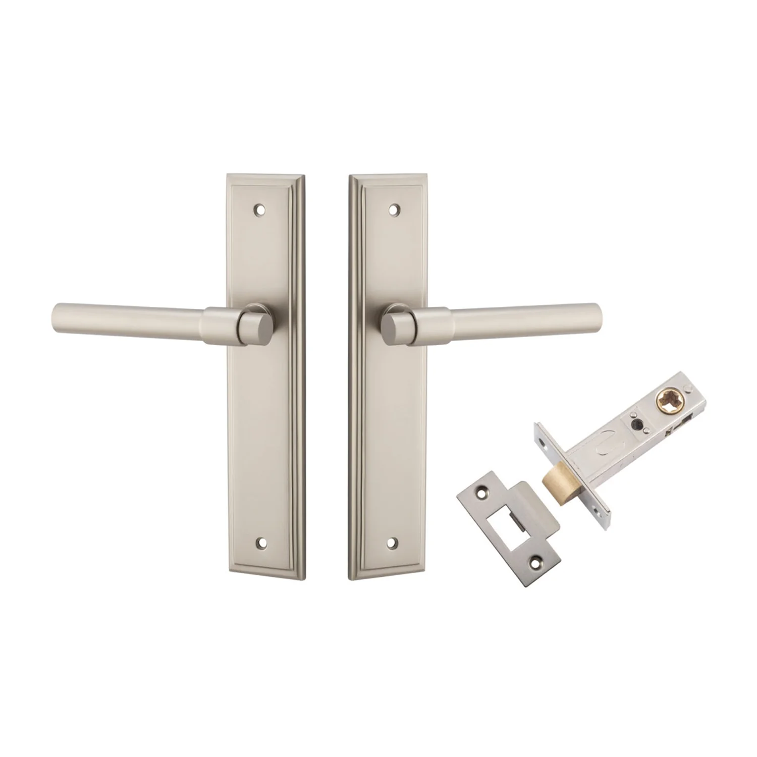 Iver Helsinki Door Lever Handle on Stepped Backplate Passage Kit - Available in Various Finishes - Image 9