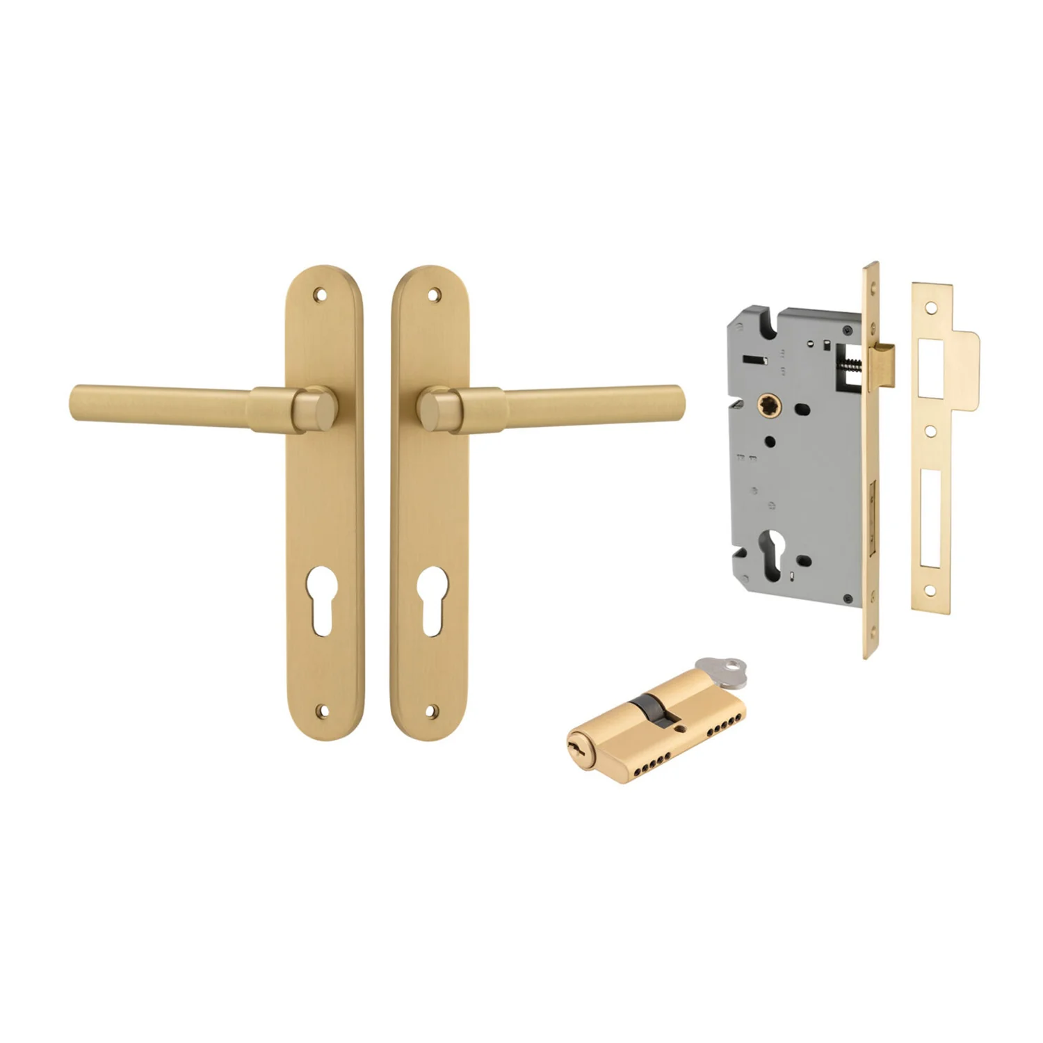Iver Helsinki Door Lever on Oval Backplate Entrance Kit Key/Key - Available in Various Finishes - Image 12