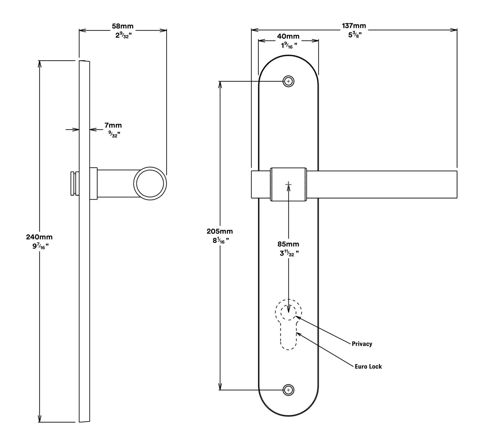 Iver Helsinki Door Lever on Oval Backplate Entrance Kit Key/Key - Available in Various Finishes - Image 3