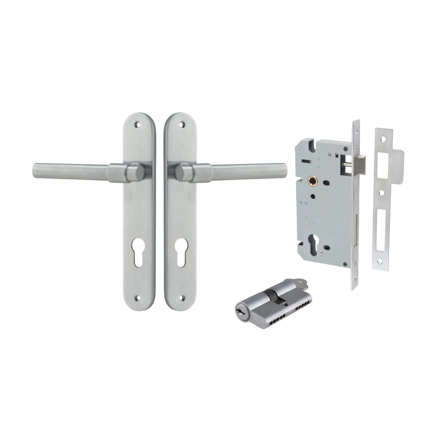 Iver Helsinki Door Lever on Oval Backplate Entrance Kit Key/Key - Available in Various Finishes - Image 7