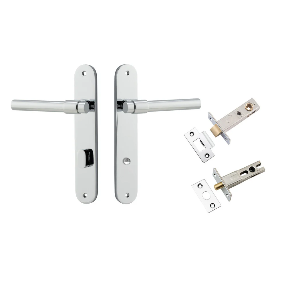 Iver Helsinki Door Lever on Oval Backplate Privacy Kit with Turn - Available in Various Finishes - Image 10