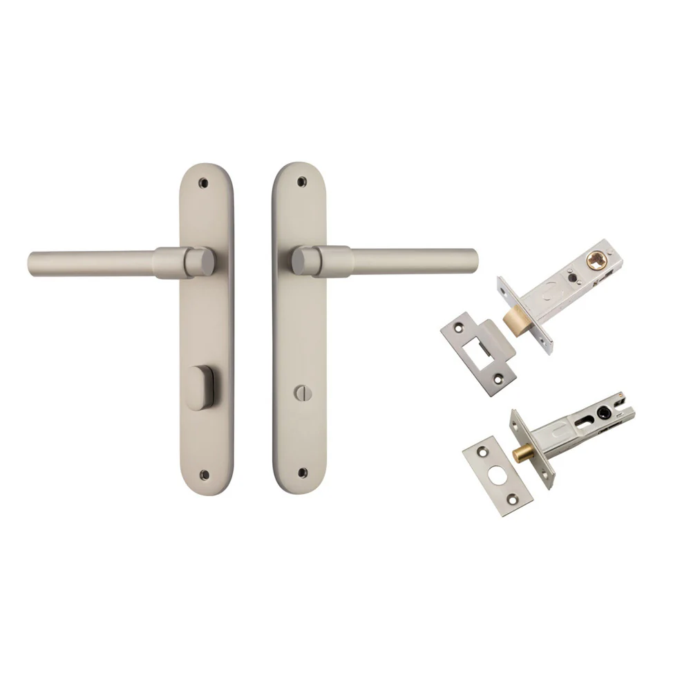 Iver Helsinki Door Lever on Oval Backplate Privacy Kit with Turn - Available in Various Finishes - Image 11