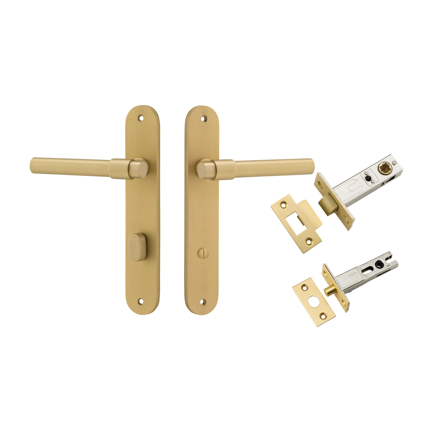 Iver Helsinki Door Lever on Oval Backplate Privacy Kit with Turn - Available in Various Finishes - Image 13