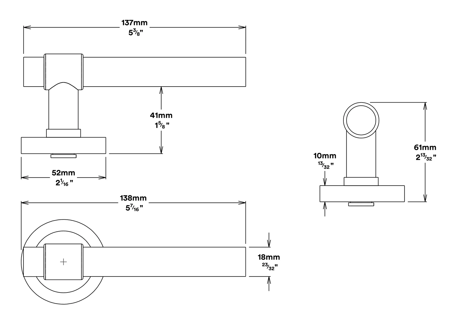 Iver Helsinki Door Lever on Round Rose Entrance Kit Key/Thumb - Available in Various Finishes - Image 3