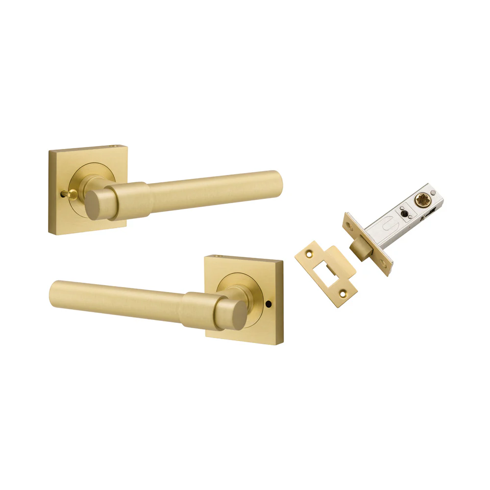 Iver Helsinki Door Lever on Square Rose Inbuilt Privacy Kit - Available in Various Finishes - Image 11