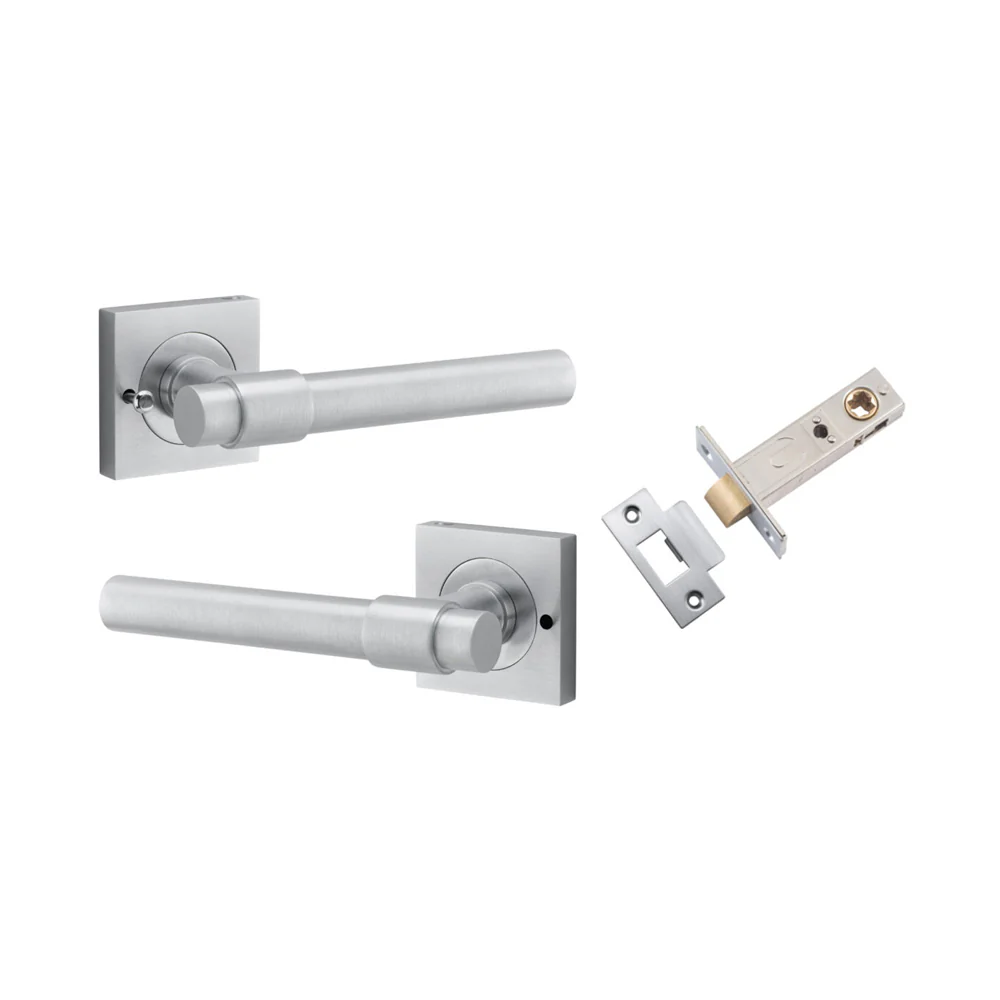 Iver Helsinki Door Lever on Square Rose Inbuilt Privacy Kit - Available in Various Finishes - Image 6