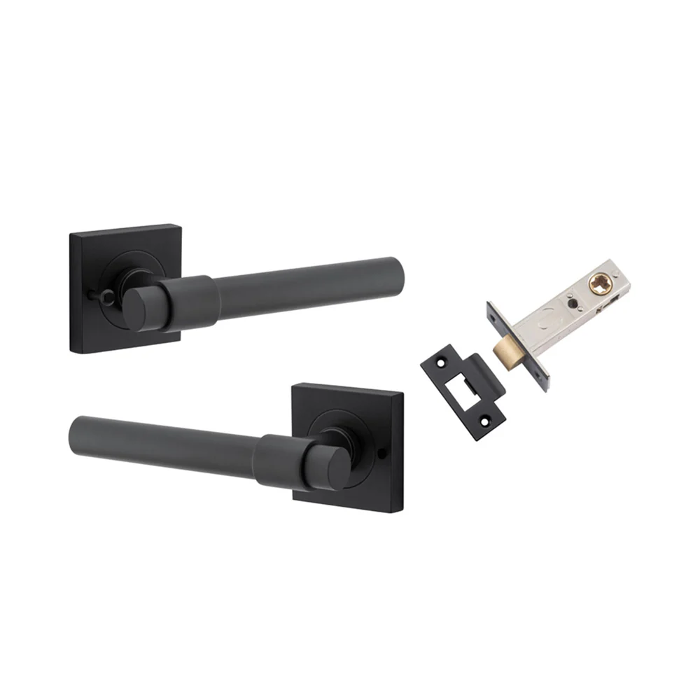 Iver Helsinki Door Lever on Square Rose Inbuilt Privacy Kit - Available in Various Finishes - Image 7