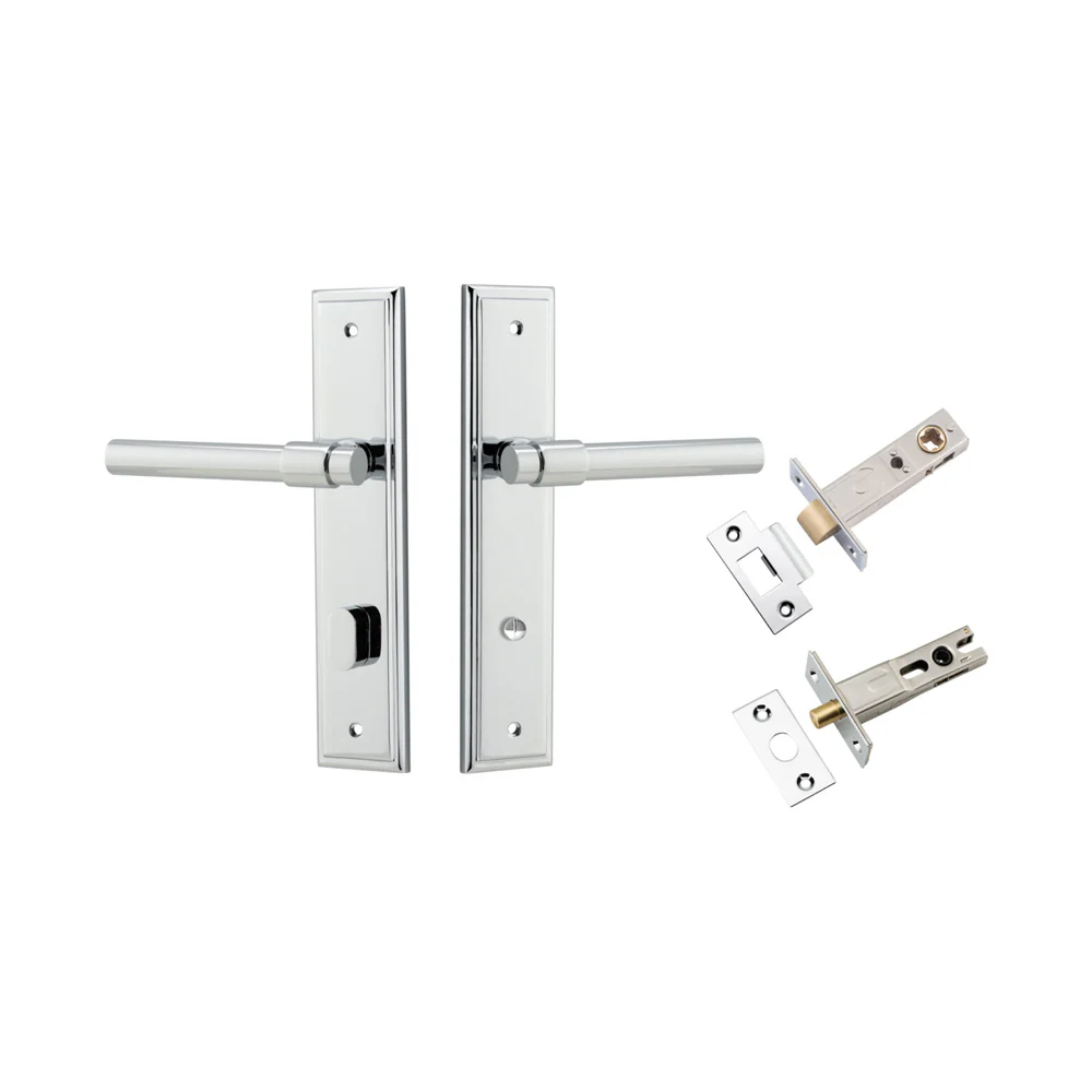 Iver Helsinki Door Lever on Stepped Backplate Privacy Kit with Turn - Available in Various Finishes - Image 10