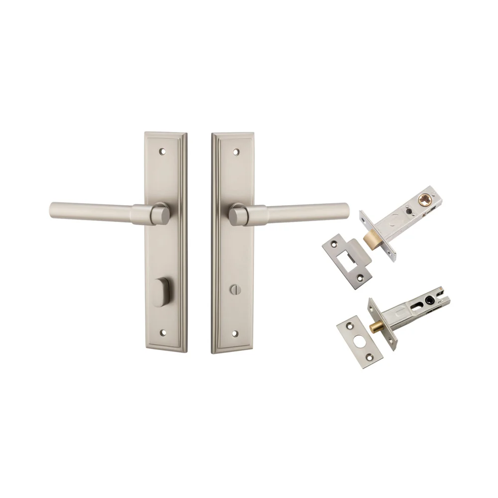 Iver Helsinki Door Lever on Stepped Backplate Privacy Kit with Turn - Available in Various Finishes - Image 11