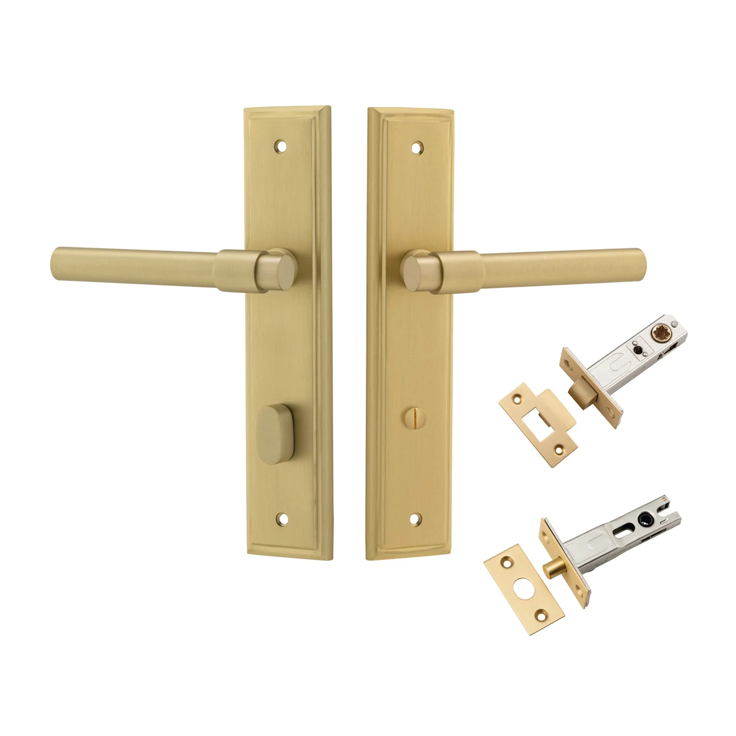 Iver Helsinki Door Lever on Stepped Backplate Privacy Kit with Turn - Available in Various Finishes - Image 13