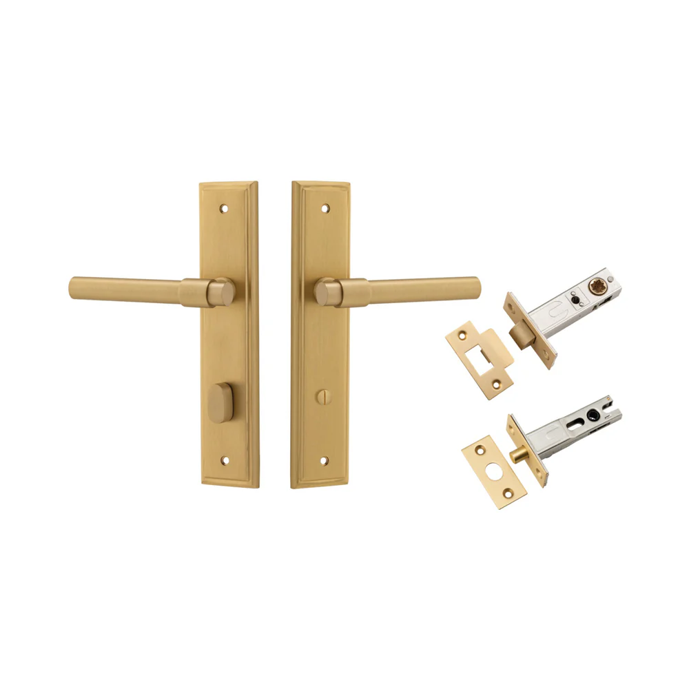 Iver Helsinki Door Lever on Stepped Backplate Privacy Kit with Turn - Available in Various Finishes - Image 7