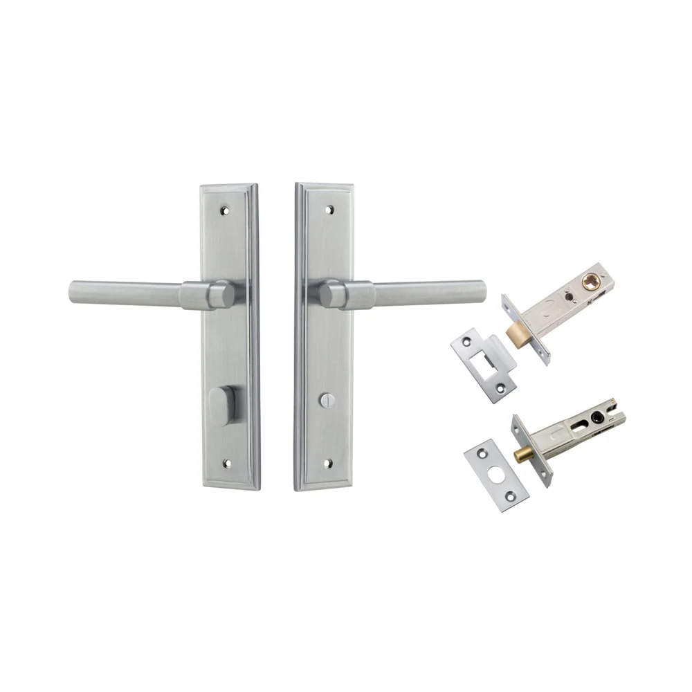 Iver Helsinki Door Lever on Stepped Backplate Privacy Kit with Turn - Available in Various Finishes - Image 8
