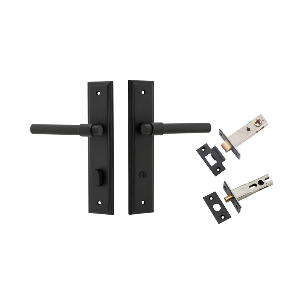 Iver Helsinki Door Lever on Stepped Backplate Privacy Kit with Turn - Available in Various Finishes - Image 9