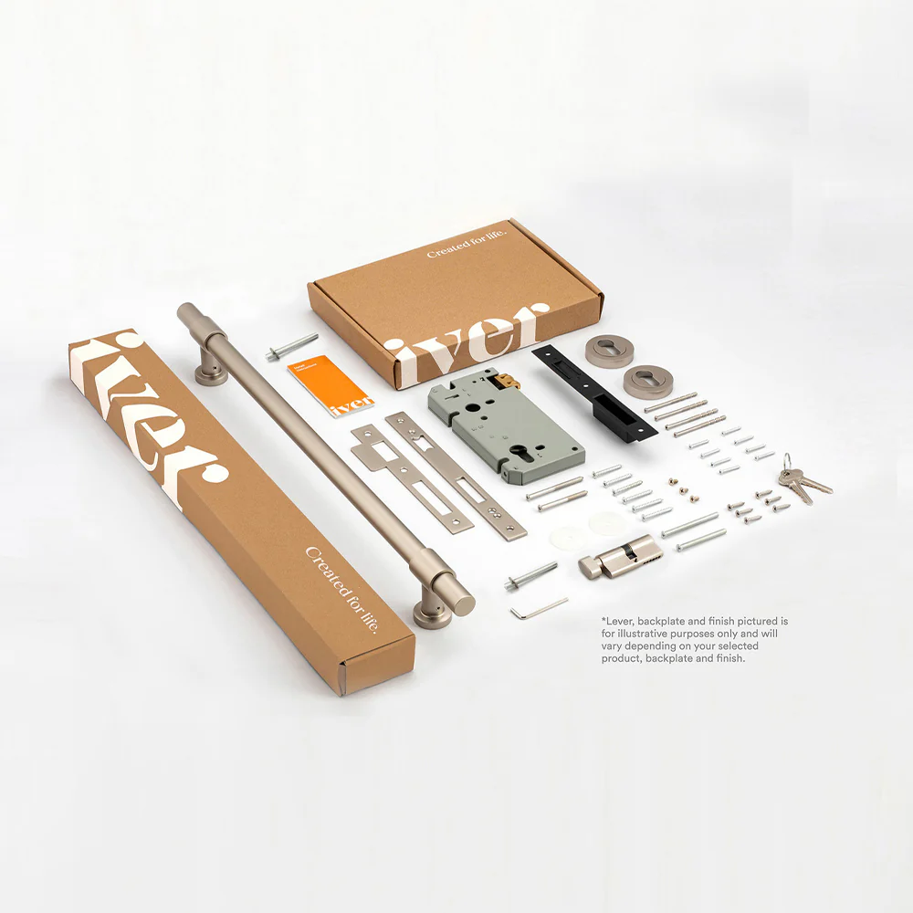 Iver Helsinki Door Pull Handle Entrance Kit Key/Thumb 450mm - Available in Various Finishes - Image 2