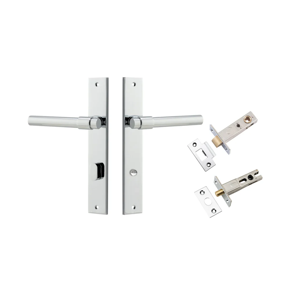 Iver Helsinki Door Lever on Rectangular Backplate Privacy Kit with Turn - Image 10