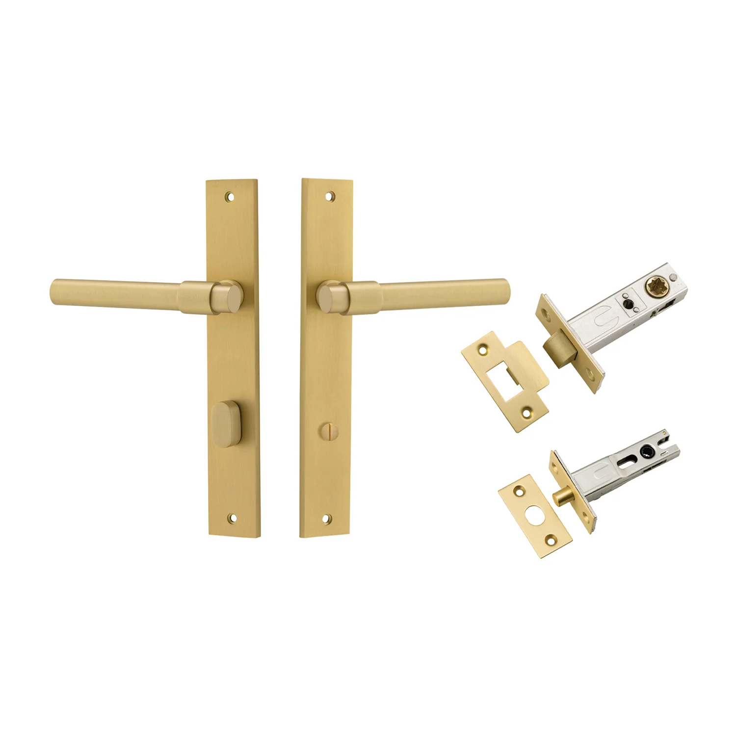 Iver Helsinki Door Lever on Rectangular Backplate Privacy Kit with Turn - Image 13