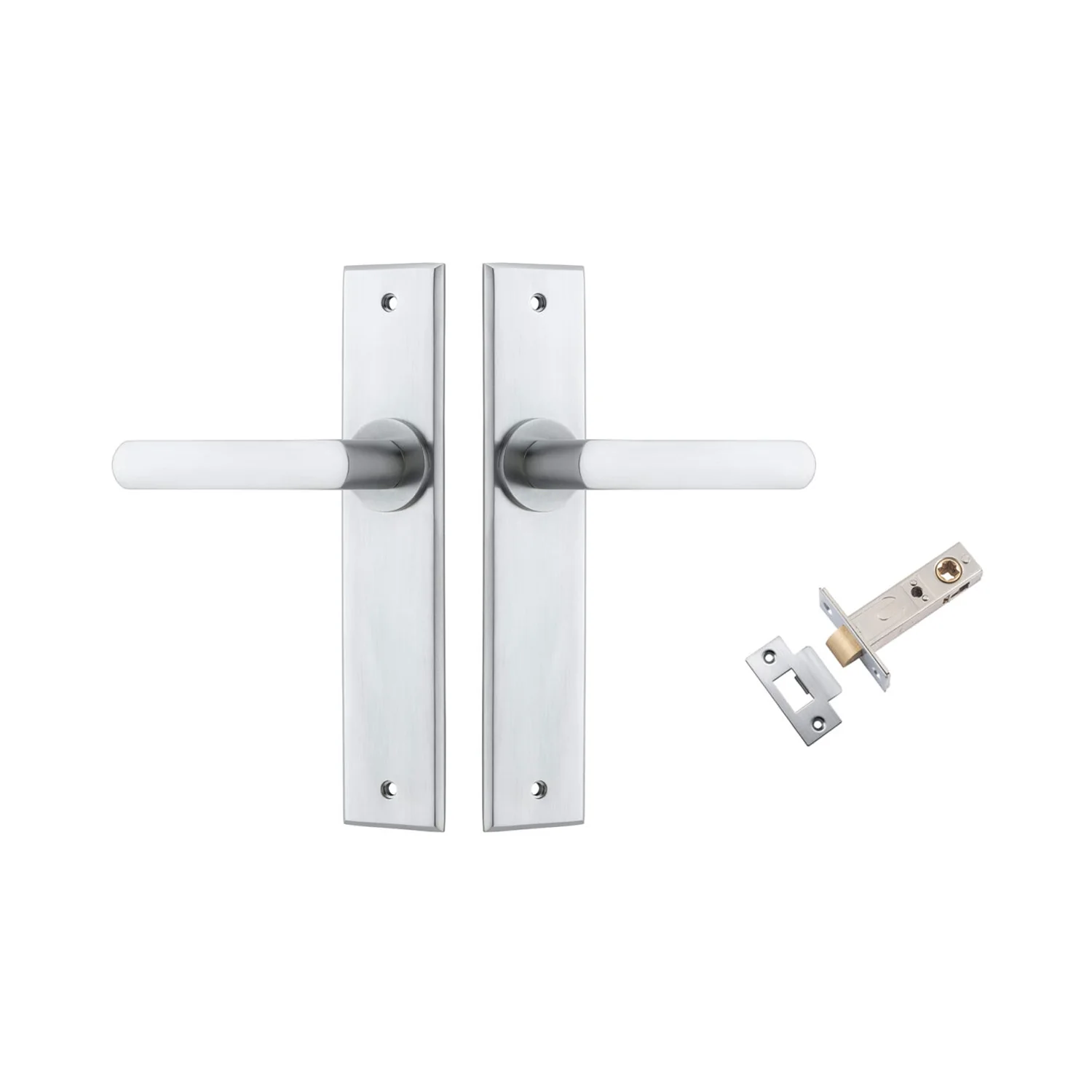 Iver Osaka Door Lever Handle on Chamfered Backplate Passage Kit - Available in Various Finishes - Image 6