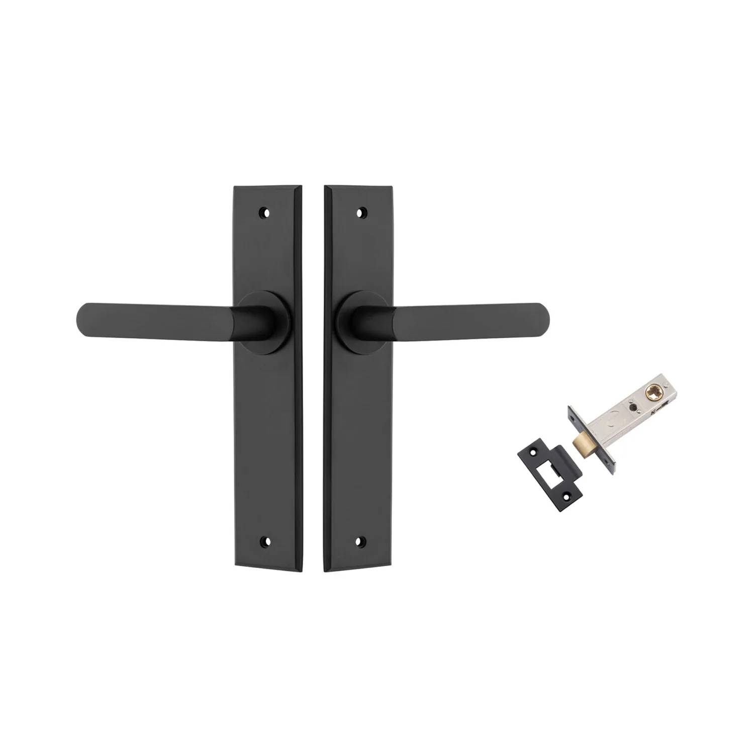 Iver Osaka Door Lever Handle on Chamfered Backplate Passage Kit - Available in Various Finishes - Image 7