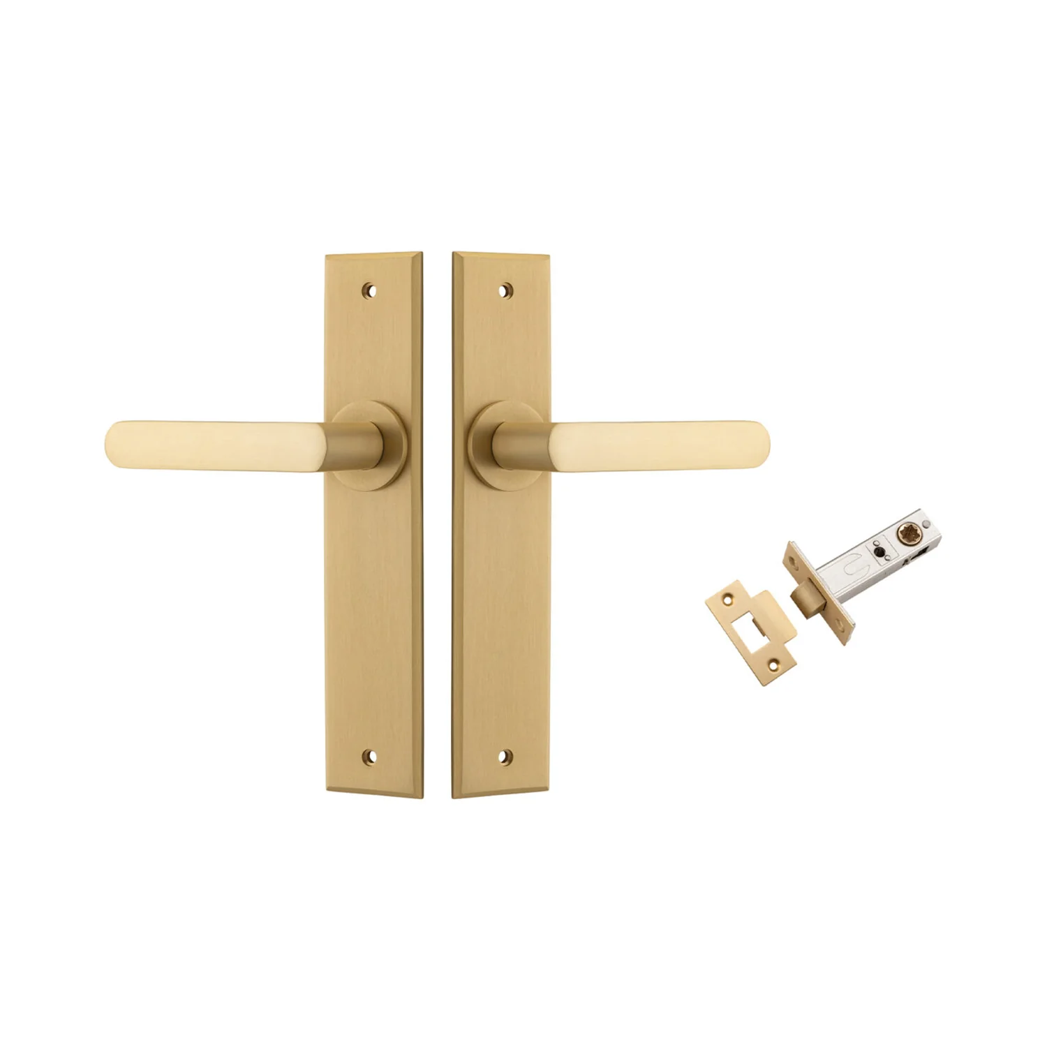 Iver Osaka Door Lever Handle on Chamfered Backplate Passage Kit - Available in Various Finishes - Image 9