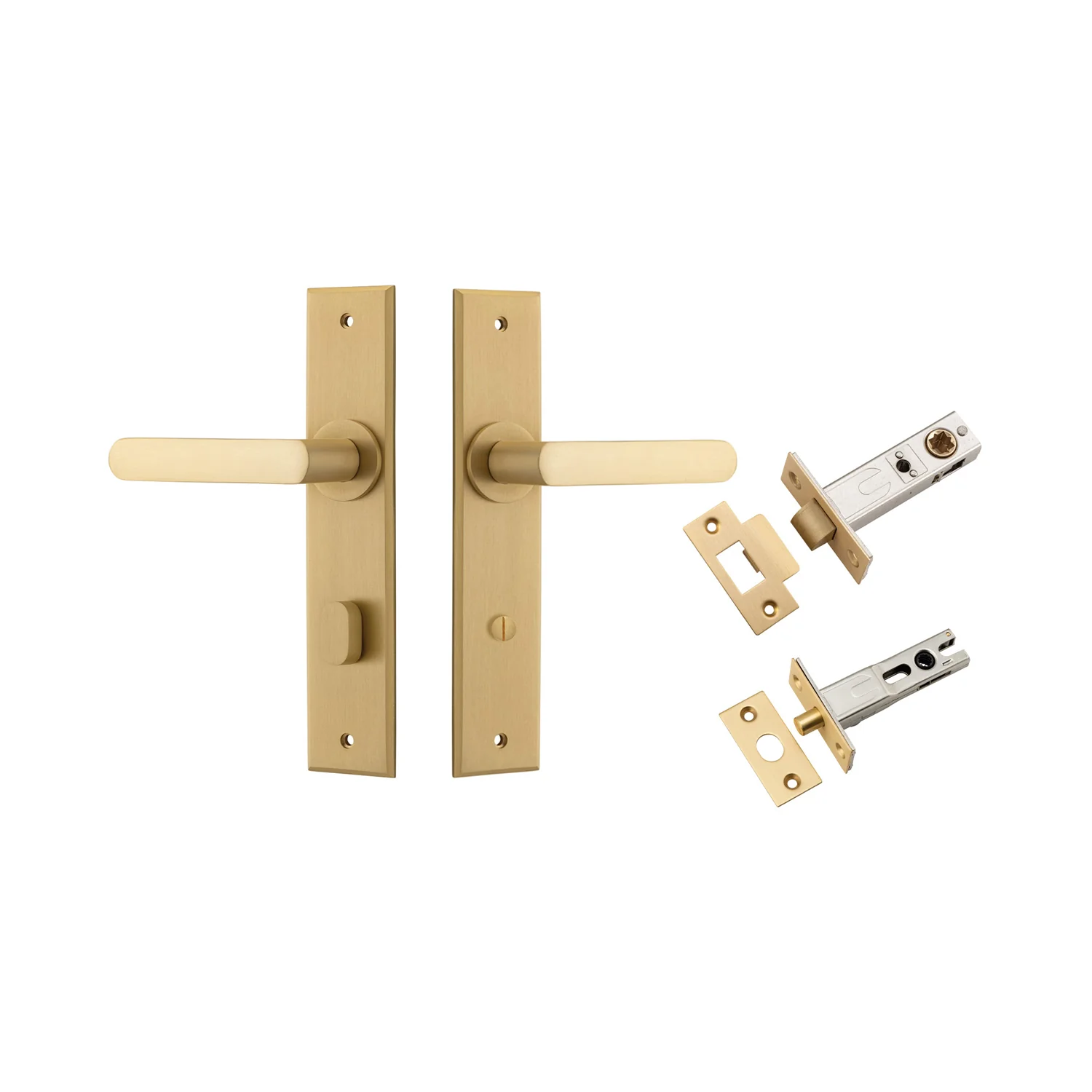 Iver Osaka Door Lever Handle on Chamfered Backplate Privacy Kit - Available in Various Finishes - Image 11
