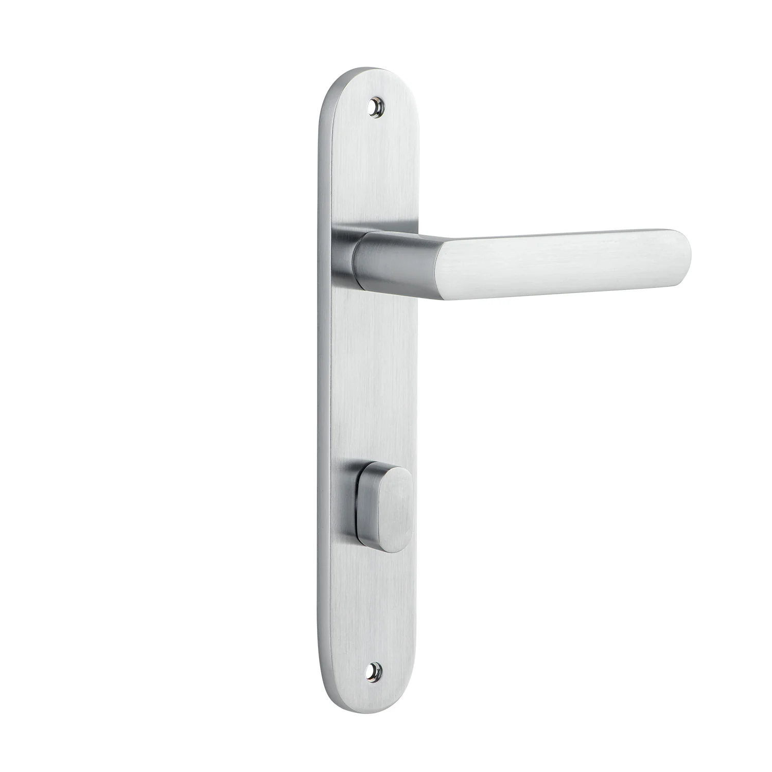 Iver Osaka Door Lever Handle on Oval Backplate Brushed Chrome - Image 4