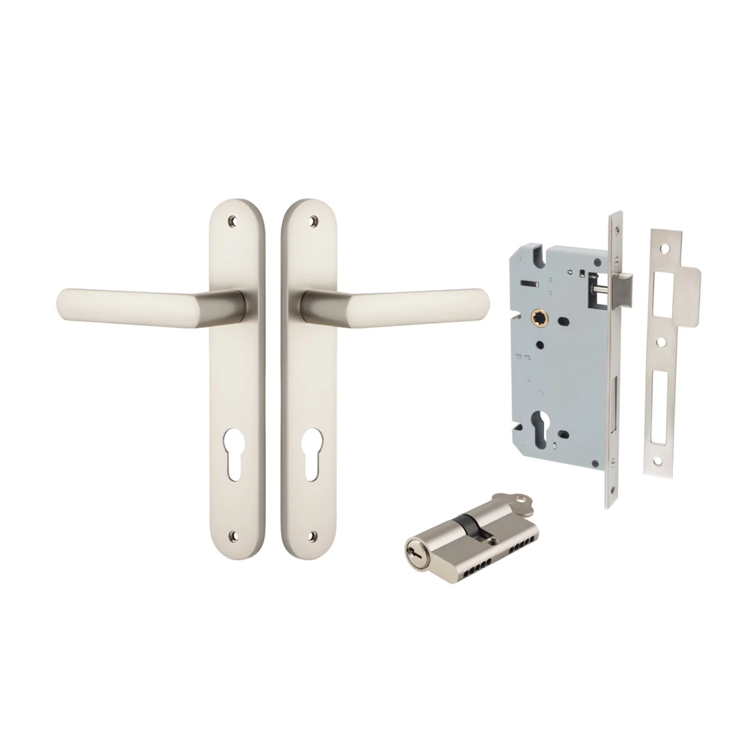 Iver Osaka Door Lever Handle on Oval Backplate Entrance Kit Key/Key - Available in Various Finishes - Image 11
