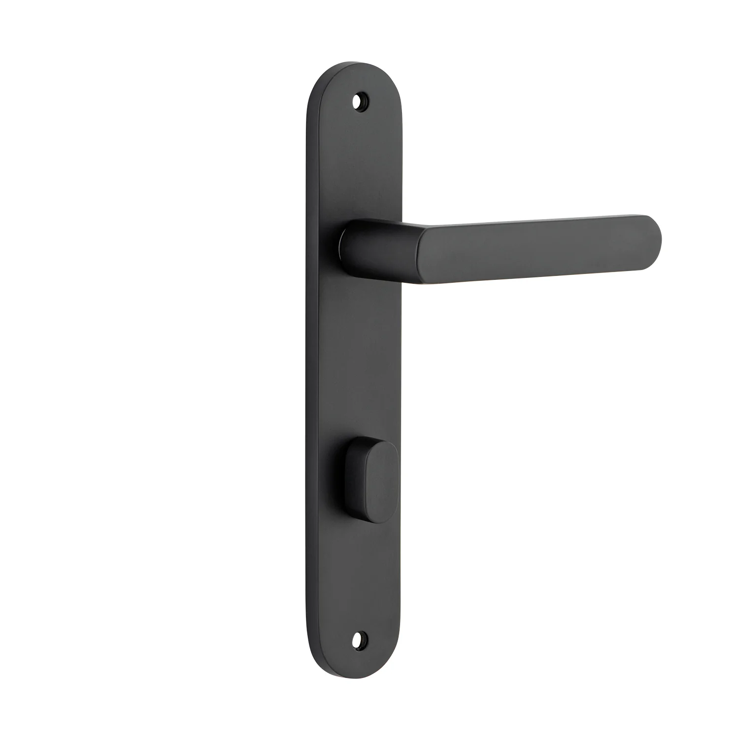 Iver Osaka Door Lever Handle on Oval Backplate Matt Black - Image 4