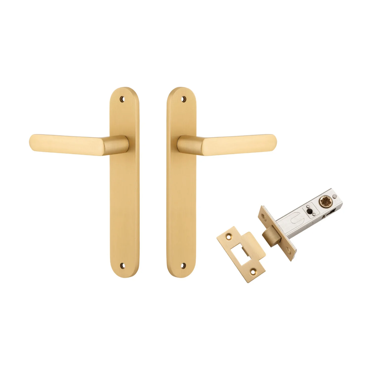 Iver Osaka Door Lever Handle on Oval Backplate Passage Kit - Available in Various Finishes - Image 4
