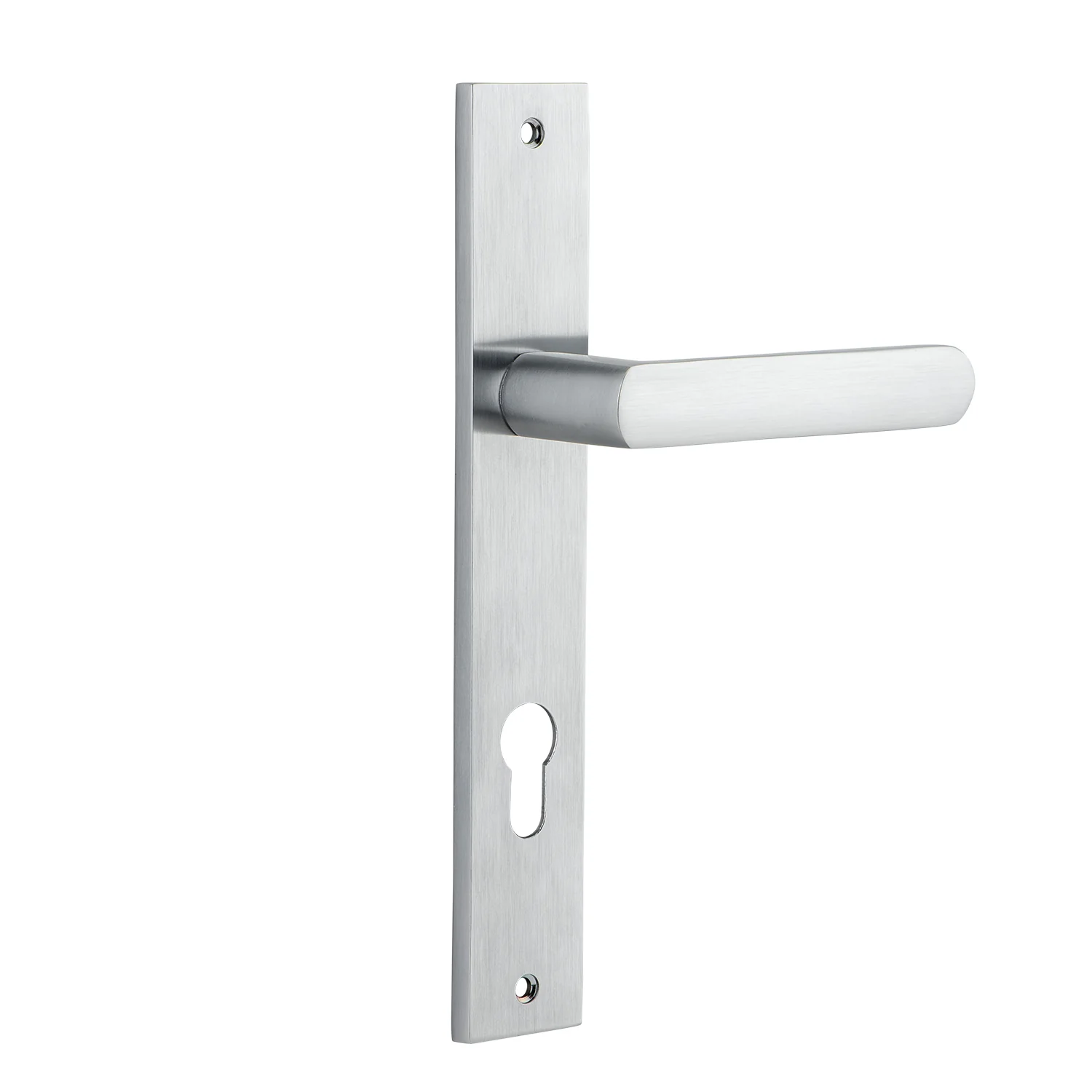 Iver Osaka Door Lever Handle on Rectangular Backplate Brushed Chrome - Image 3