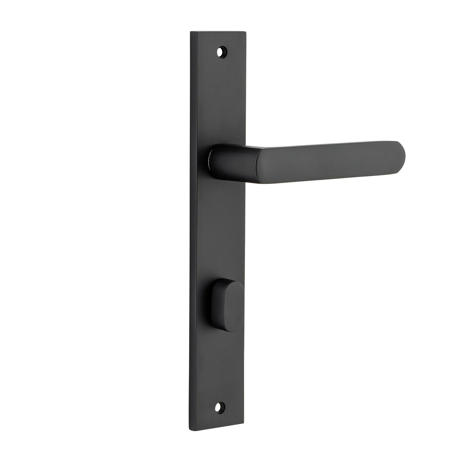Iver Osaka Door Lever Handle on Rectangular Backplate Matt Black - Image 4