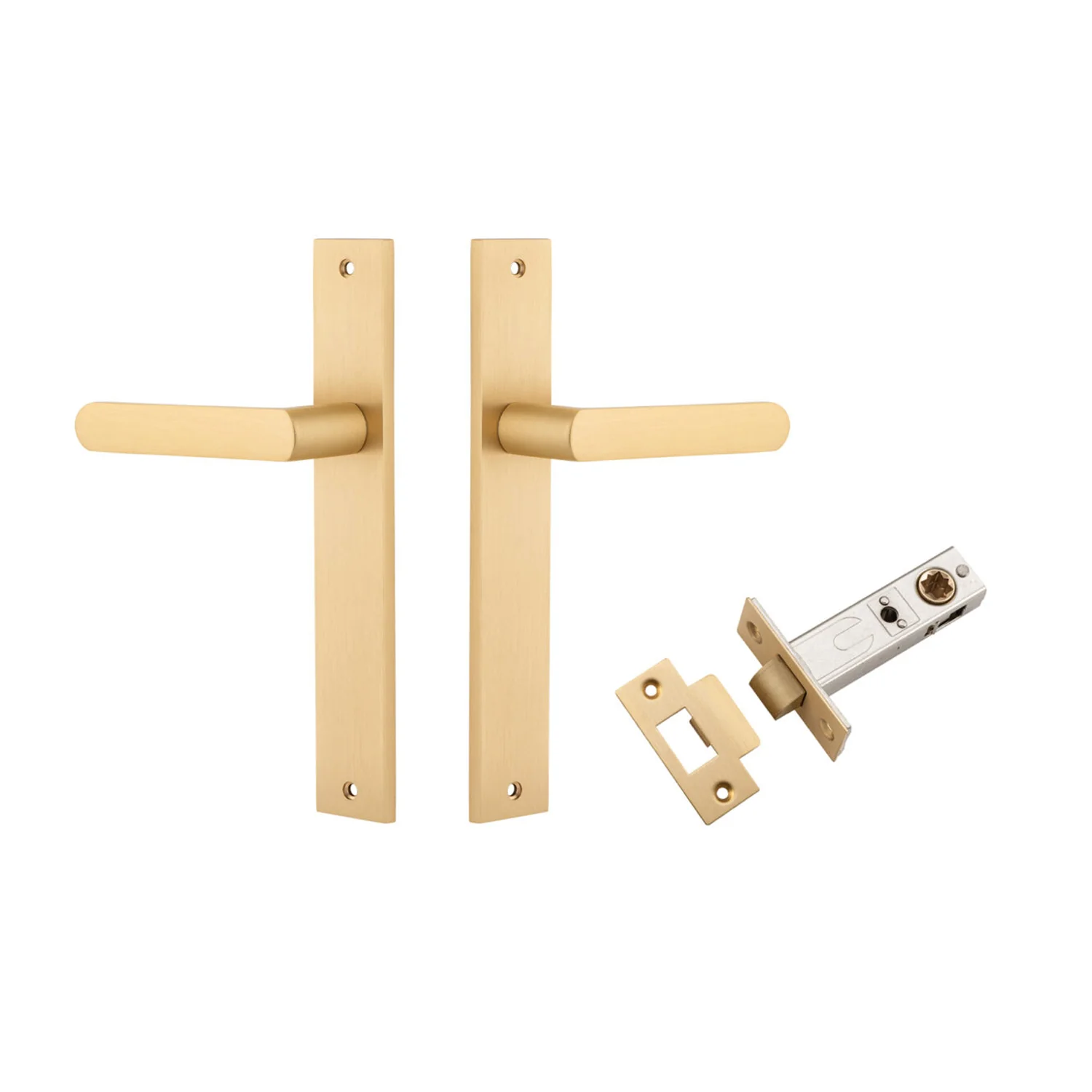 Iver Osaka Door Lever Handle on Rectangular Backplate Passage Kit - Available in Various Finishes - Image 4