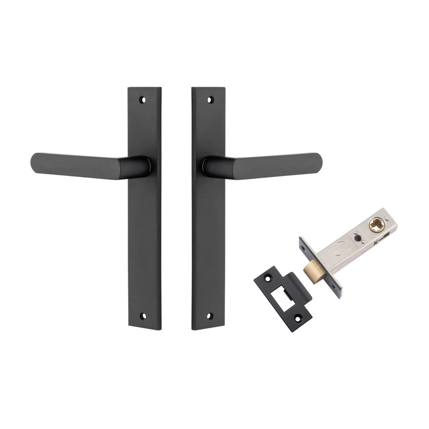 Iver Osaka Door Lever Handle on Rectangular Backplate Passage Kit - Available in Various Finishes - Image 6