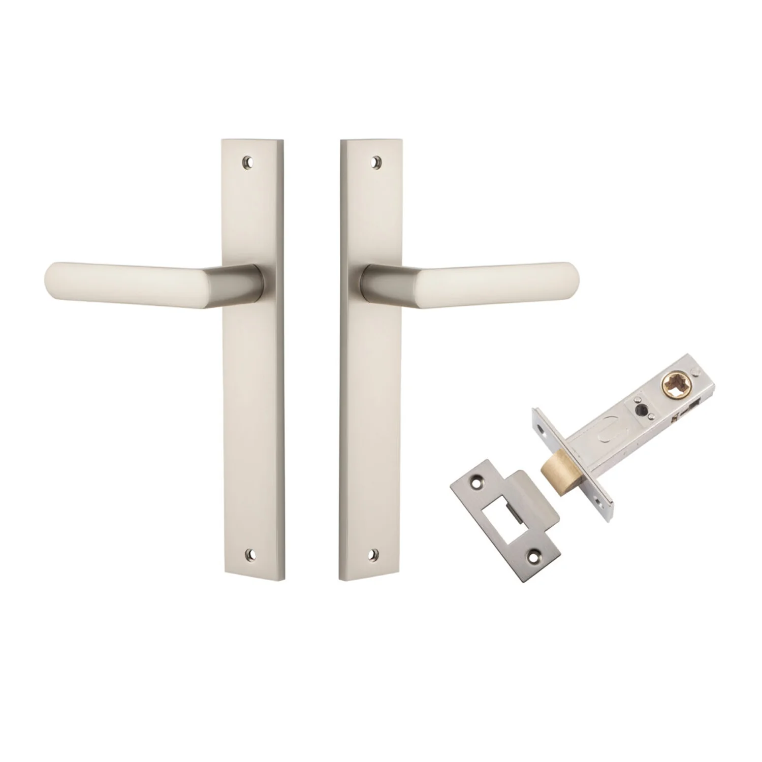 Iver Osaka Door Lever Handle on Rectangular Backplate Passage Kit - Available in Various Finishes - Image 8