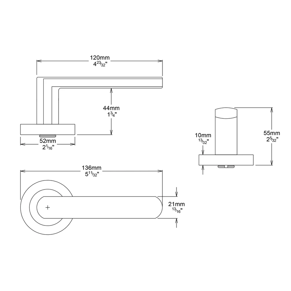 Iver Osaka Door Lever Handle on Round Rose Entrance Kit Key/Key - Available in Various Finishes - Image 4