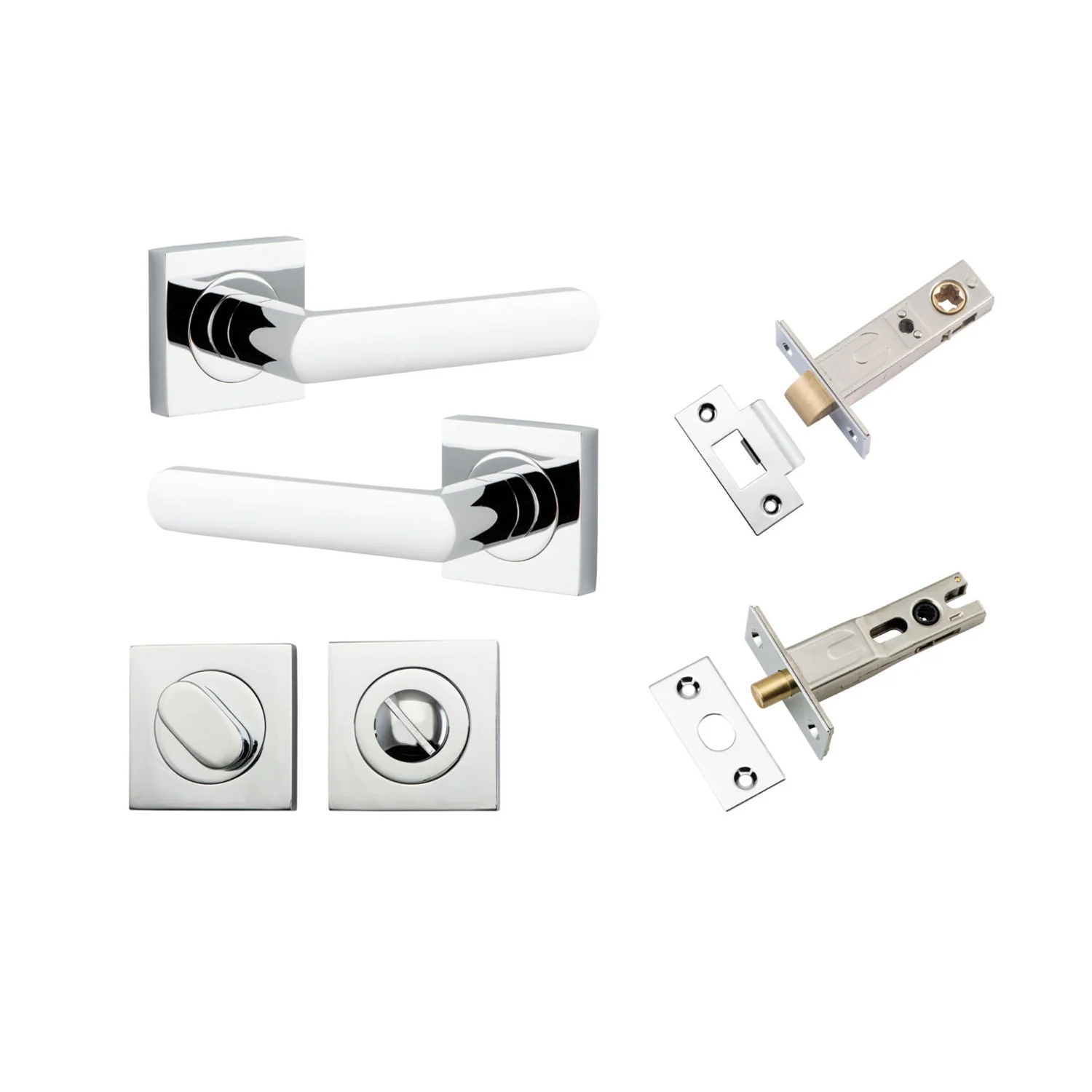 Iver Osaka Door Lever Handle on Square Rose Privacy Kit - Available in Various Finishes - Image 9