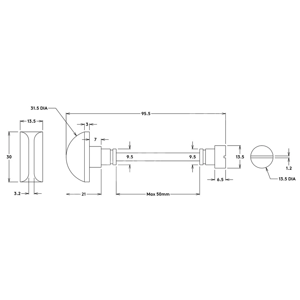 Iver Osaka Door Lever on Rectangular Backplate Privacy Kit with Turn - Available in Various Finishes - Image 5