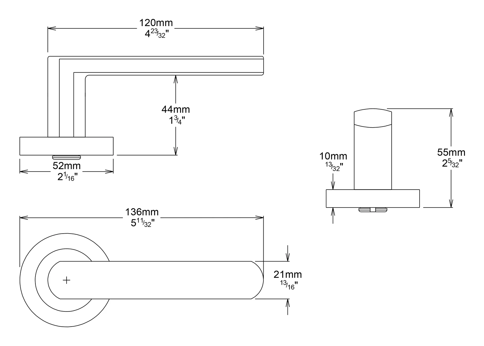 Iver Osaka Door Lever on Round Rose Entrance Kit Key/Thumb - Available in Various Finishes - Image 3