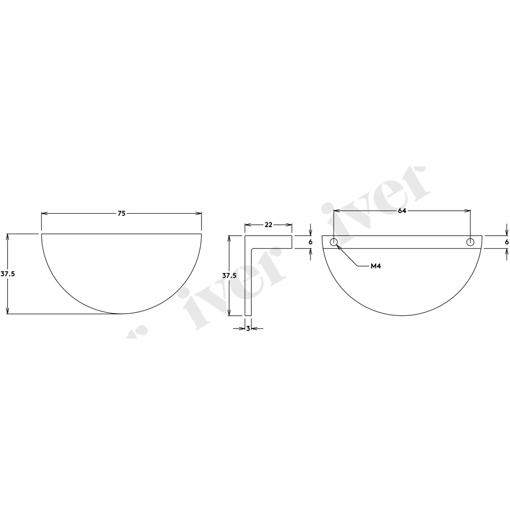 Iver Osaka Half Moon Drawer Cabinet Pull Handle - Available in Various Finishes - Image 7